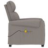 vidaXL Fauteuil de massage Taupe Tissu