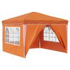 vidaXL Tente de f&ecirc;te pop-up 288 x 288 x 245 cm Orange Tissu Oxford