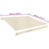 vidaXL Toile d'auvent Cr&egrave;me 500x300 cm