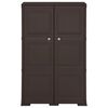 vidaXL Armoire en plastique 79x43x125 cm Design de bois Marron