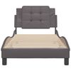 vidaXL Cadre de lit sans matelas Zadar gris 100x200 cm similicuir