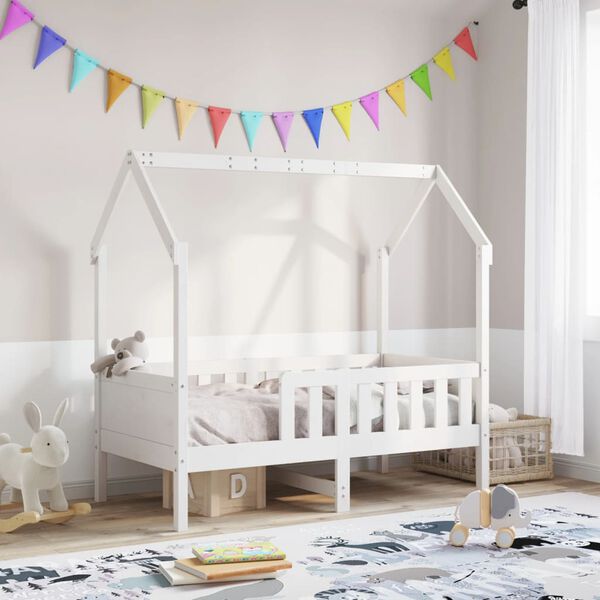vidaXL Cadre de lit d'enfants forme de maison sans matelas pin