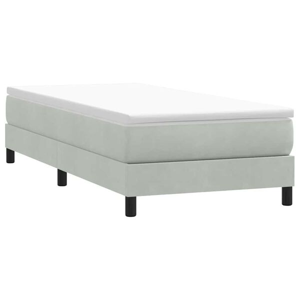 vidaXL Sommier &agrave; lattes de lit sans matelas gris clair 90x210 cm