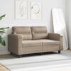 vidaXL Canap&eacute; &agrave; 2 places Taupe 120 cm Tissu microfibre