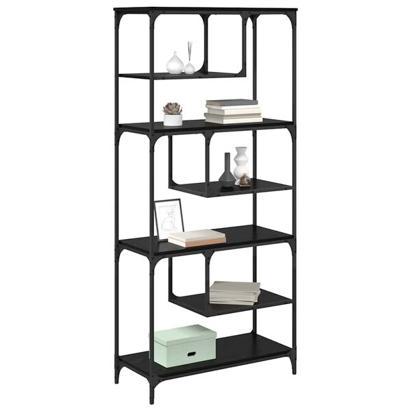 vidaXL Bibliothèque Chêne noir 81 x 36 x 176 cm Bois d'ingénierie