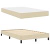 vidaXL Lit &agrave; ressorts avec matelas Cr&egrave;me 120 x 190 cm tissu