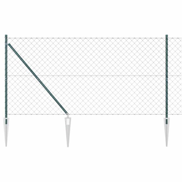 vidaXL Poteau de cl&ocirc;ture. Vert 10 x 1,2 m (maille de 60 x 60 mm)