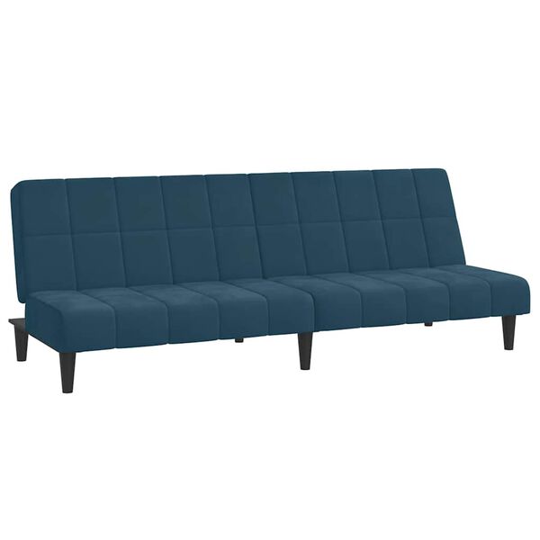 vidaXL Canap&eacute;-lit &agrave; 2 places Bleu Velours