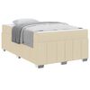 vidaXL Cadre de lit avec matelas Cr&egrave;me 120 x 200 cm tissu