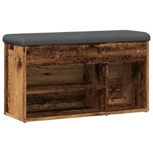 vidaXL Banc &agrave; chaussures vieux bois 82x32x45,5 cm bois d'ing&eacute;nierie