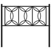 vidaXL T&ecirc;te de lit de remplacement m&eacute;tal noir 107 cm