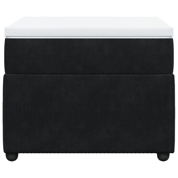 vidaXL Sommier &agrave; lattes de lit avec matelas Noir 100x200 cm Velours