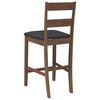 vidaXL Tabourets de bar avec coussins 2 pcs blanc bois massif d'h&eacute;v&eacute;a