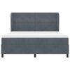 vidaXL Lit &agrave; ressorts avec matelas Gris fonc&eacute; 200 x 180 cm Polyester
