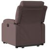 vidaXL Fauteuil inclinable &eacute;lectrique marron fonc&eacute; tissu