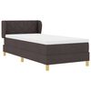 vidaXL Lit &agrave; ressorts avec matelas Marron fonc&eacute; 90 x 200 cm tissu