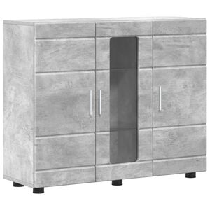 vidaXL Cabinet en Bois avec stockage Gris b&eacute;ton 88,5 x 30,5 x 73 cm