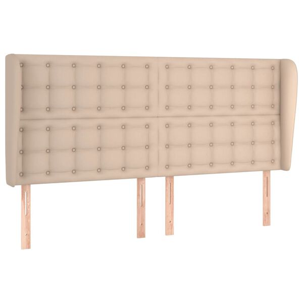 vidaXL T&ecirc;te de lit avec oreilles Cappuccino 163x23x118/128 cm