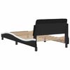 vidaXL Cadre de lit Dover noir et blanc 100x200 cm similicuir