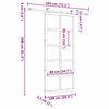 vidaXL Porte coulissante Marron 100 x 208 cm Bois de pin massif