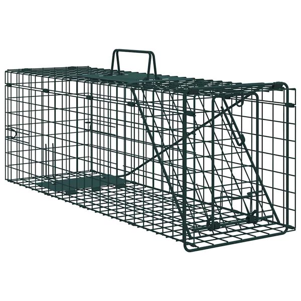 vidaXL Pi&egrave;ge &agrave; animaux Vert 61 x 20 x 21,5 cm Acier