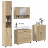 vidaXL Ensemble de mobilier de salle de bain 4 pcs Ch&ecirc;ne Sonoma