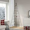 vidaXL Arbre de No&euml;l en m&eacute;tal pour d&eacute;coration noir 210 cm