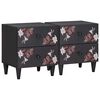 vidaXL Table de chevet 2 pi&egrave;ces Marron 40 x 33,5 x 46 cm