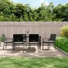 vidaXL Ensemble &agrave; manger de jardin 7 pcs coussins r&eacute;sine tress&eacute;e acier