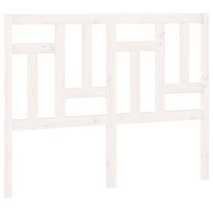 vidaXL T&ecirc;te de lit Blanc 145,5x4x100 cm Bois massif de pin