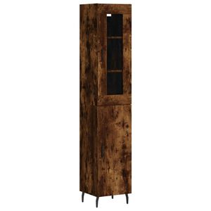 vidaXL Buffet haut Ch&ecirc;ne fum&eacute; 34,5x34x180 cm Bois d'ing&eacute;nierie