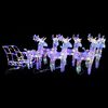 vidaXL D&eacute;coration de No&euml;l Rennes et tra&icirc;neau 320 LED Acrylique