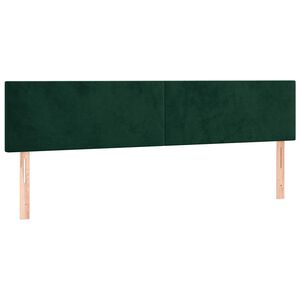 vidaXL T&ecirc;tes de lit Vert fonc&eacute; 160x5x78/88 cm Velours