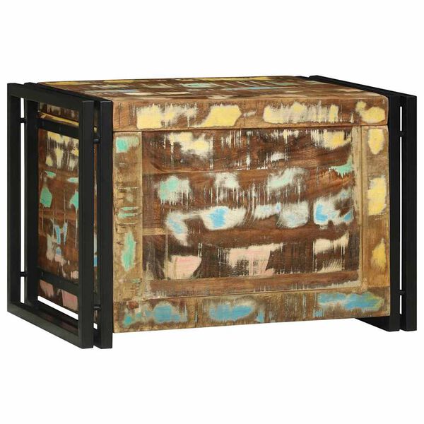 vidaXL Boîte de rangement Marron et Noir 60 x 40 x 41 cm bois recyclé