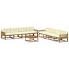 vidaXL Ensemble de canap&eacute;s d'ext&eacute;rieur 9 pcs Naturel et Cr&egrave;me