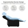vidaXL Fauteuil inclinable noir tissu