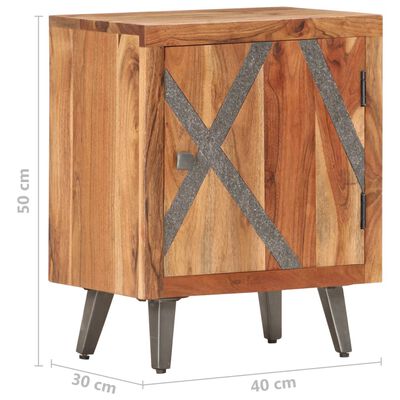 vidaXL Table de chevet 40x30x50 cm Bois d'acacia massif
