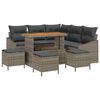 vidaXL Ensemble de canap&eacute; de jardin avec coussin 9 pcs Gris polyrotin