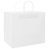 vidaXL Sacs en papier 50 pcs avec poign&eacute;es blanc 32x22x28 cm