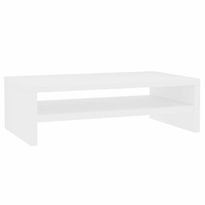 vidaXL Support de moniteur Blanc 42 x 24 x 13 cm Bois d'ing&eacute;nierie