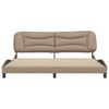 vidaXL Cadre de lit sans matelas Hvar cappuccino 200x200 cm similicuir