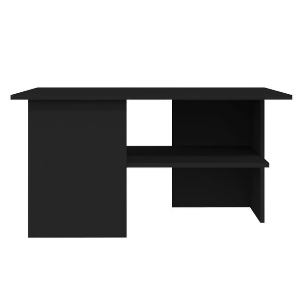 vidaXL Table basse noir 90x60x46,5 cm bois d'ing&eacute;nierie