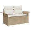 vidaXL Ensemble de canapé de jardin avec coussin 13 pcs Beige et crème