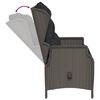 vidaXL Banc de Jardin &agrave; 2 Places avec Coussins Noir R&eacute;sine Tress&eacute;e
