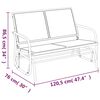 vidaXL Banc oscillant de jardin marron 120,5x76x86,5cm textil&egrave;ne/acier