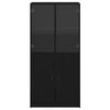 vidaXL Haut Armoire Ch&ecirc;ne noir 68 x 37 x 142 cm