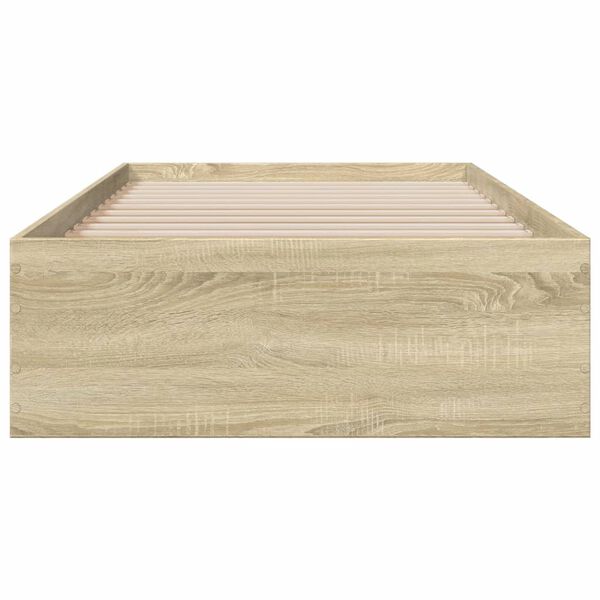 vidaXL Cadre de lit avec tiroirs sans matelas ch&ecirc;ne sonoma 100x200 cm