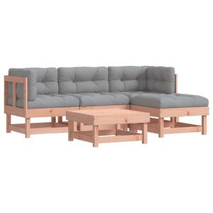 vidaXL Salon de jardin 5 pcs avec coussins bois massif douglas