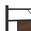 vidaXL Cadre de lit en m&eacute;tal sans matelas ch&ecirc;ne marron 183x213 cm