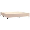 vidaXL Sommier &agrave; lattes de lit avec matelas Cappuccino 200x200 cm